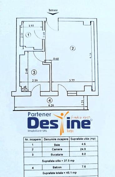 Apartament 1 camera 45 mp mobilat si utilat + loc de parcare - 16