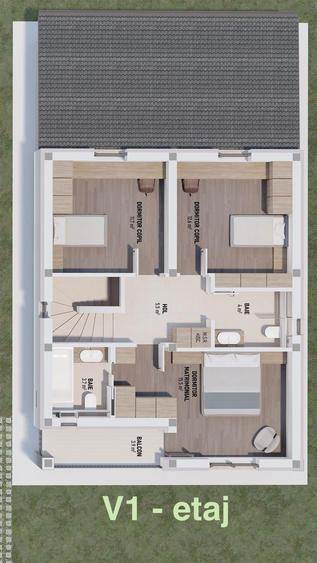 VIND CASA ELEGANTA in EDEN FOREST cu 4-5 camere 2-3 bai P+1+pod incalzire pardos - 6