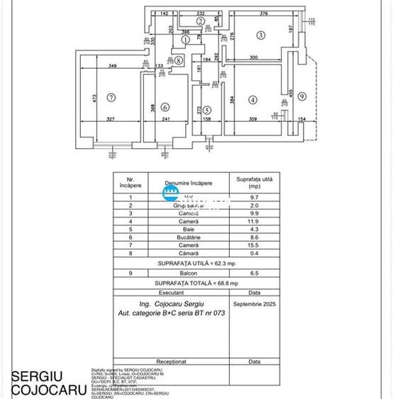Apartament 3 camere de vanzare Gara - 1