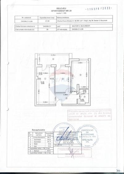 Apartament 3 camere - Titan,  balcon generos și 2 locuri de parcare - 24