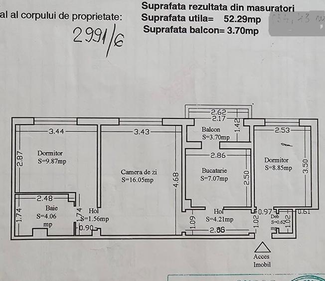 Apartament cu 3 camere semidecomandat, mobilat în Far