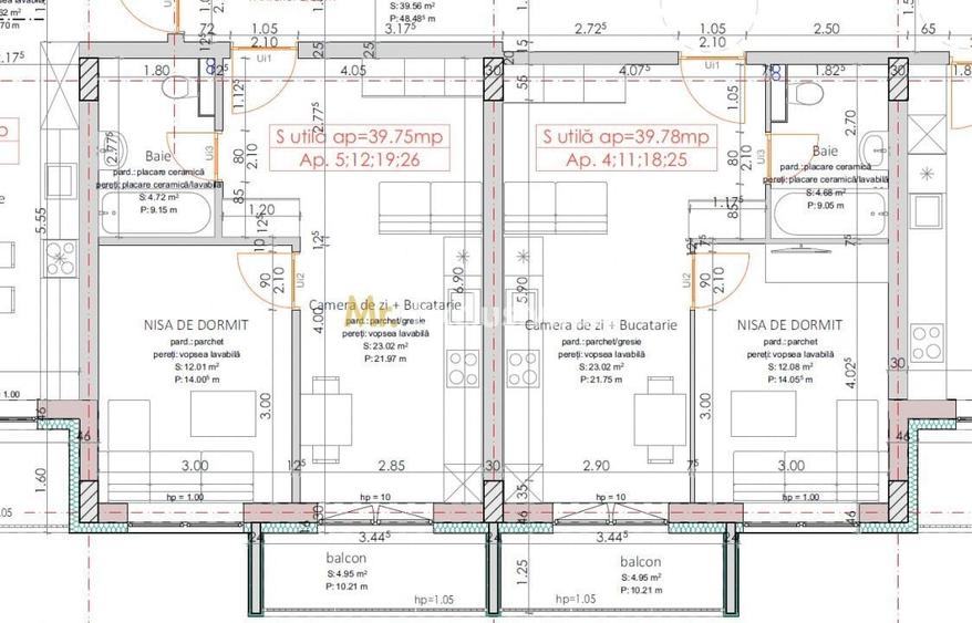 Apartament cu 2 camere decomandat în Botizului