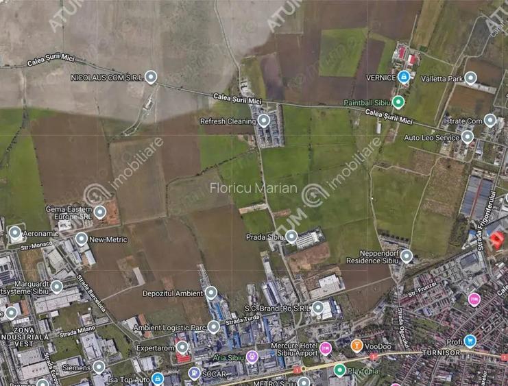 Teren intravilan 15194 mp de vanzare in Sibiu zona Calea Surii Mici Teren intravilan 15194 mp de vanzare in Sibiu zona Calea Surii Mici