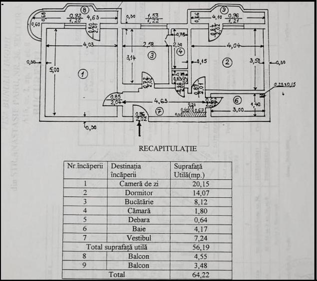 Exclusivitate, Vitan-Unirii, 2 camere, 65mp, centrala gaz, mobilat, imobil 1992 - 3