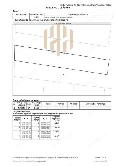 Teren intravilan Catalina, 1 598 mp ,acces din drum principal - 2