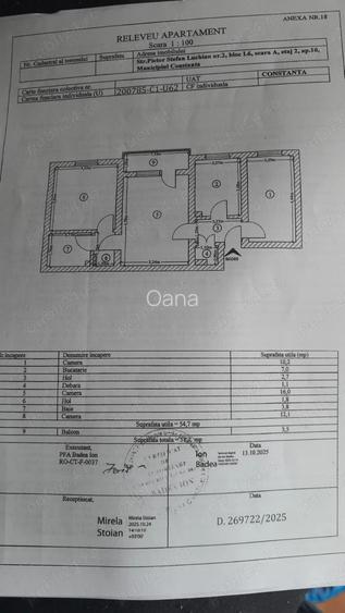 Vand apartament 3 camere