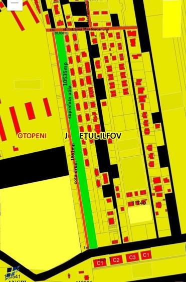 Teren intrav.12396mp pretabil proiect rezidential ,asfalt,toate utilitatile! - 1