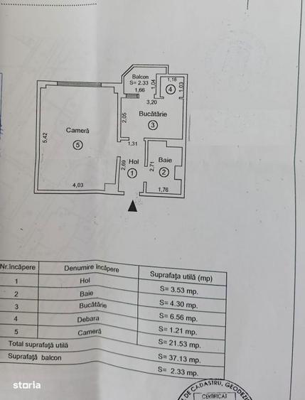 Apartament 1 camera, confort 1 decomandat, Buzaului, sprafata 39mp. - 1