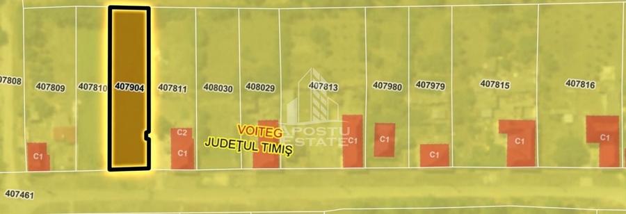 Teren Construcții intravilan de 825 mp, în Voiteg