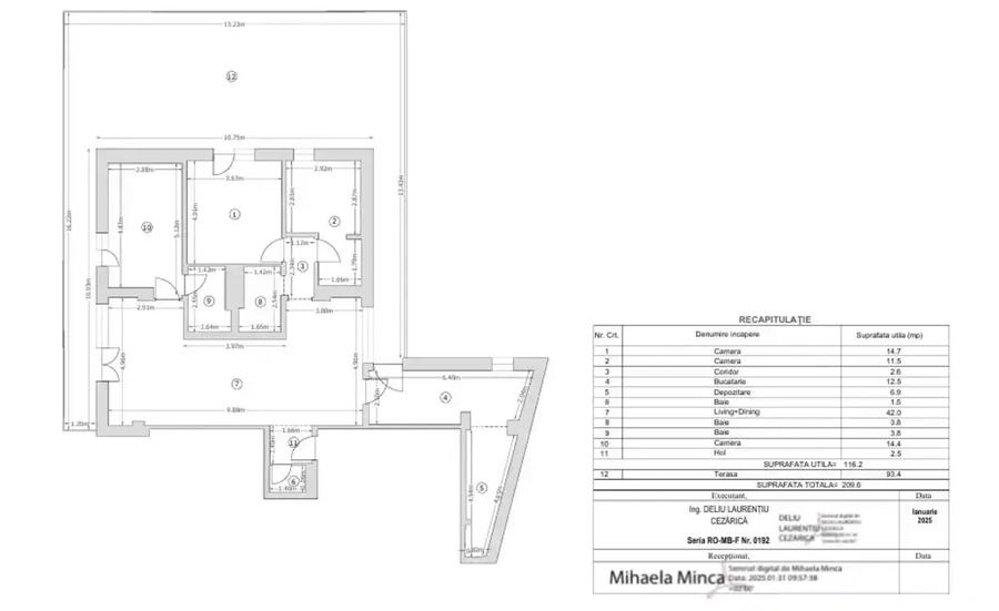 Apartament 4 Camere, 3 Bai, Terasa, in elegantul Cartier Armenesc - 17