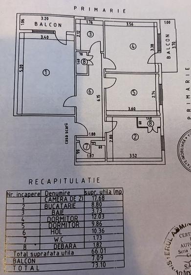 Apartament 3 camere + mansarda (posibil 5 camere), mobilat, 73 mp INVESTITIE - 7