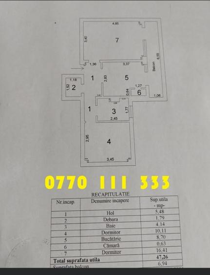 Apartament 2 camere 54mp, confort 1 decomandat, Zona Garii Victoriei - 1