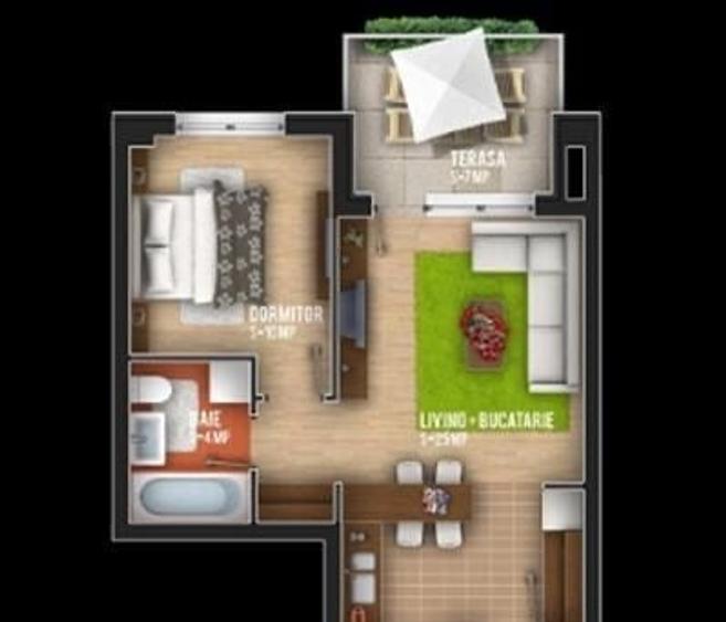 Apartament de 2 camere 55 mp – Rose Garden, parcare + boxă, etaj 8/9 - 5