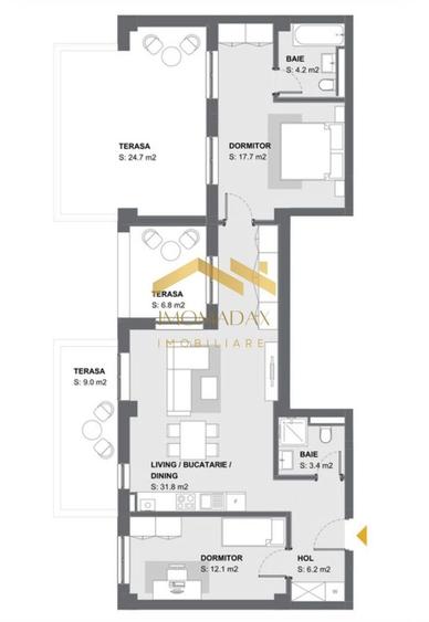 Aradului-Apartament 3 camere-Centrala Proprie - 20