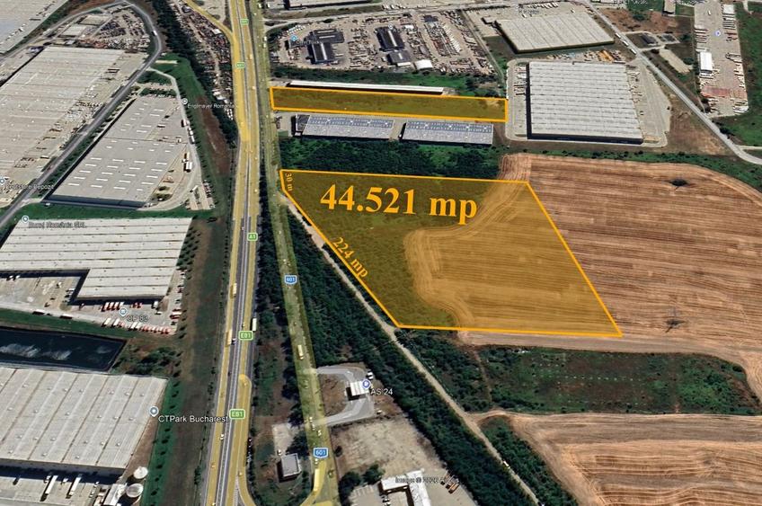 Teren industrial premium – A1 București–Pitești - 4,5 ha - 2