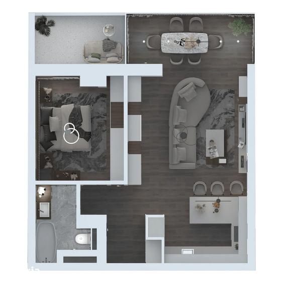 Apartament cu 2 camere în 13 Septembrie