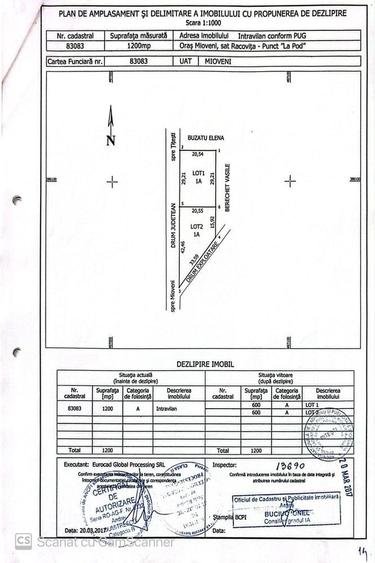 Teren de 600 mp, în Exterior Vest