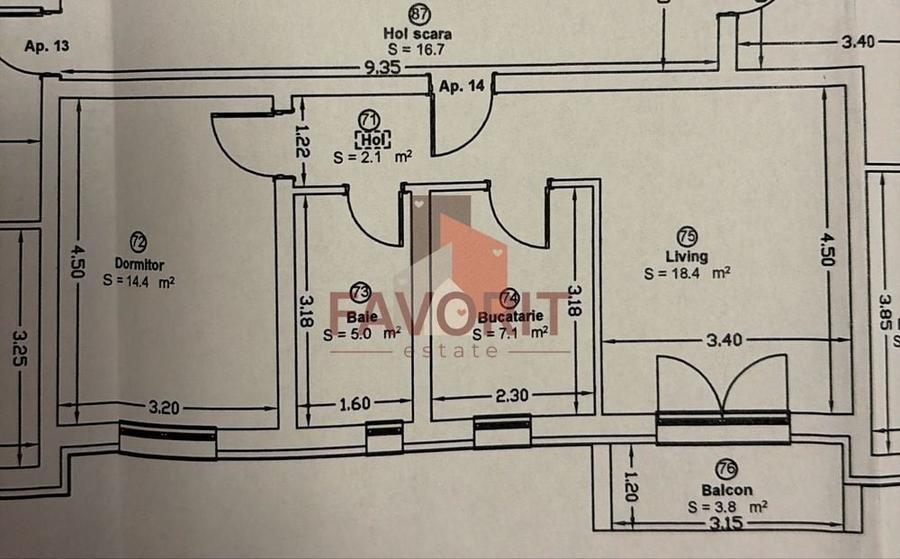 Apartament cu 2 camere decomandat, mobilat în Giroc