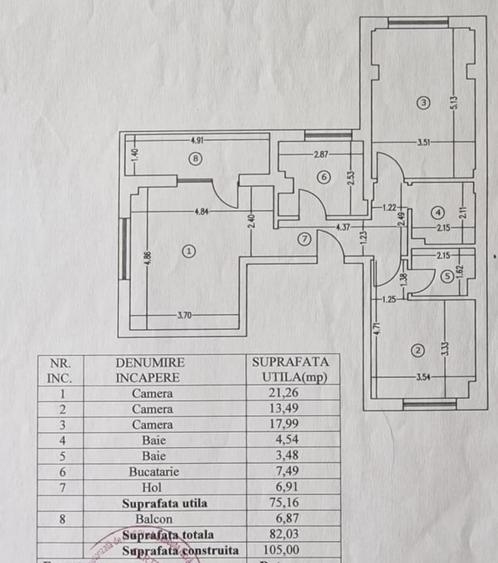 Apartament 3 Camere | 2 Bai | Balcon | Centrala proprie - 1
