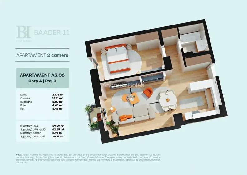 Apartament 2 camere direct de la dezvoltator Apartament 2 camere direct de la dezvoltator