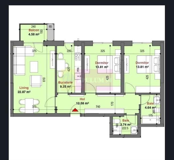 apartament 3 camere exigent plaza - 8