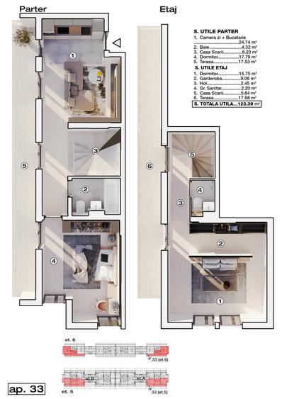 Penthouse 3 camere situat la etajele 5 si 6  in ansamblul The Icon - 12