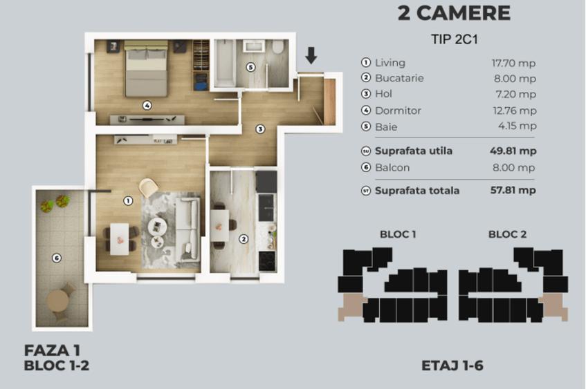 Apartament 2 camere - 3