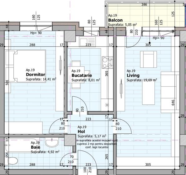 Apartament 2 camere, sos. Voinesti - Galata, accept credit avans 15%, autobuz - 2