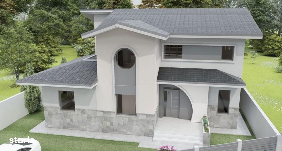 Super locatie, padure Rosu, vila in constructie 290 mp , teren 580 mp, - 1