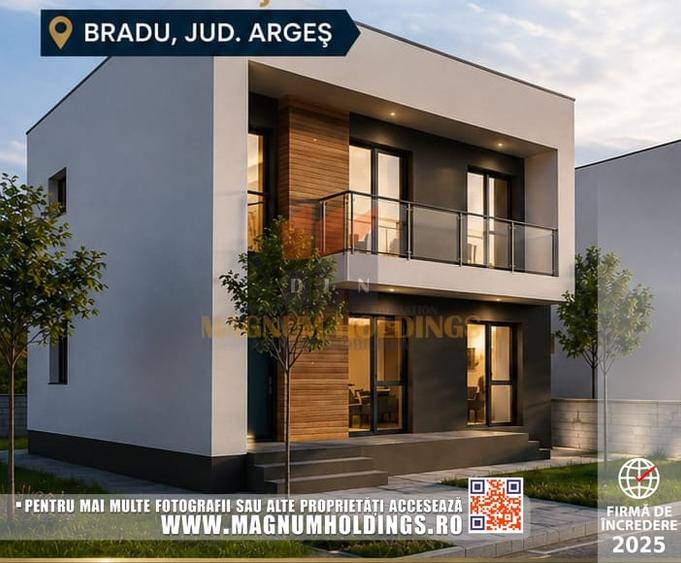 Casă individuală cu 4 camere cu Canalizare în Bradu