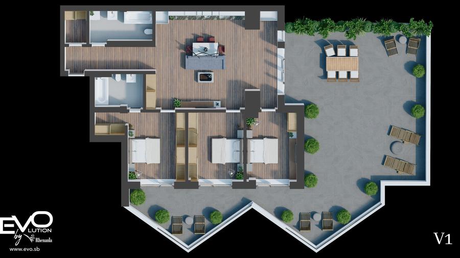 PENTHOUSE 4 CAMERE | 117 MP TERASĂ | SHOPPING CITY SIBIU | Evolution Apartments - 3