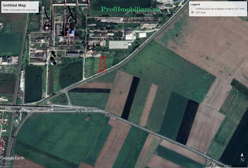 Teren construibil 3.500 mp cu acces din sosea spre Retim fost Polaris Arad - 1