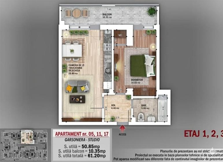 Vanzare apartament 2 camere nou | Nicolae Grigorescu | etaj 1/4 | constructie 20 - 3