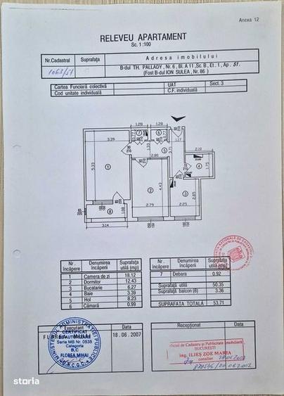 Apartament 2 camere - 300m metrou N. Grigorescu - Etaj 1 - 1