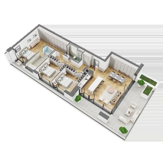 Apartament cu 4 camere decomandat în Bartolomeu