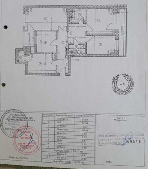 Apartament cu 4 camere decomandat, mobilat în Central