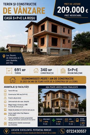 Casă cu 4 camere în Dezmir