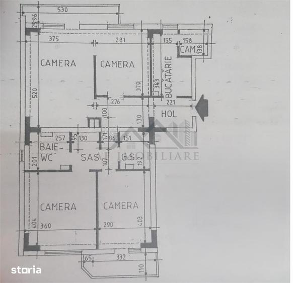 Apartament cu 4 camere decomandat, mobilat în Gară