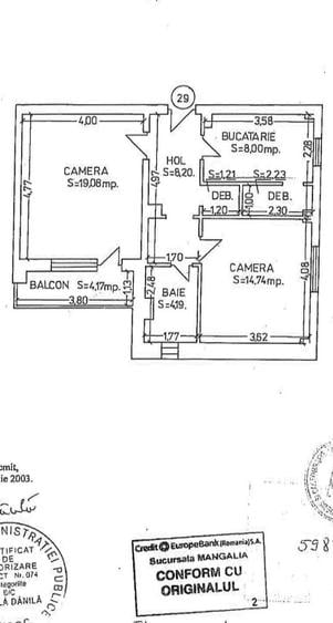 Apartament cu 2 camere decomandat în Central