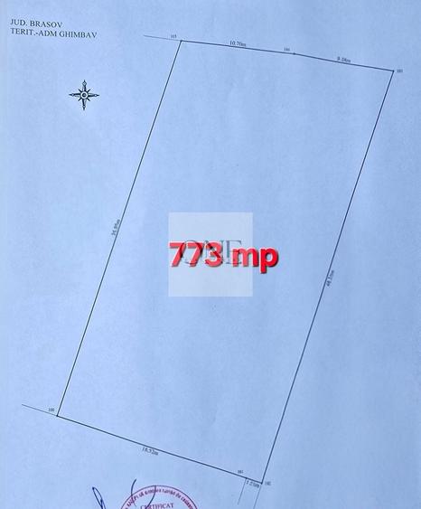 Teren Construcții intravilan de 773 mp, în Sud