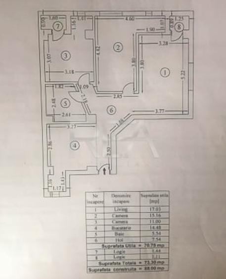 Apartament cu 3 camere decomandat în Bucureștii Noi