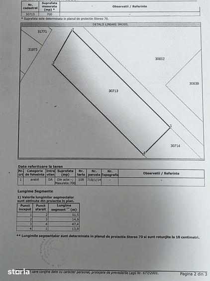 Teren de 700 mp, în Săbăreni