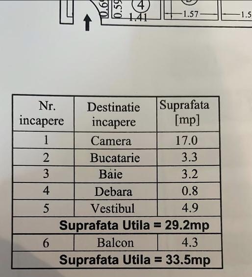 Garsonieră decomandată în Militari
