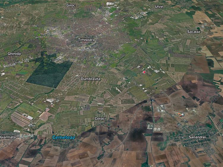 Teren Construcții intravilan de 1448 mp, în Cerneteaz