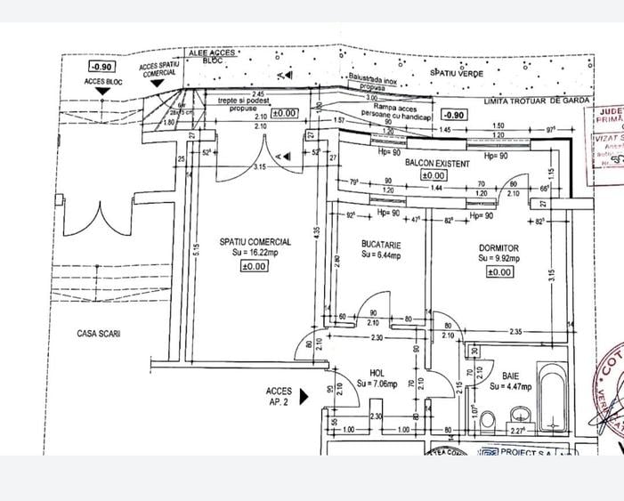 Apartament cu 2 camere decomandat în Brătianu