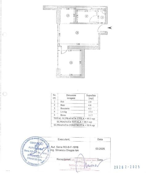 Apartament cu 2 camere în Tei