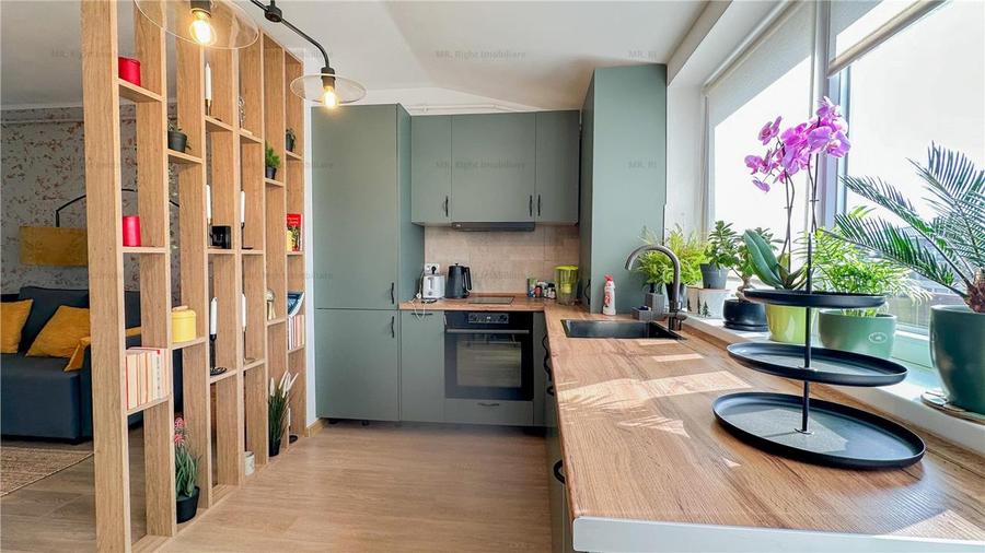 Apartament cu 2 camere semidecomandat, mobilat în Sânpetru