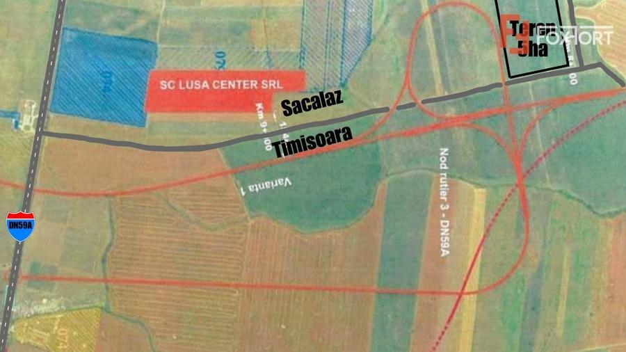 Teren agricol extravilan de 50000 mp, în Săcălaz