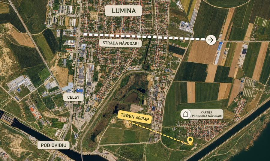Teren agricol intravilan de 460 mp, în Lumina