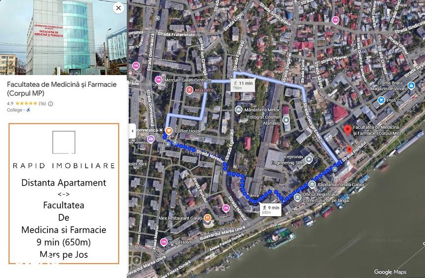 Apartament cu 2 camere decomandat în Port